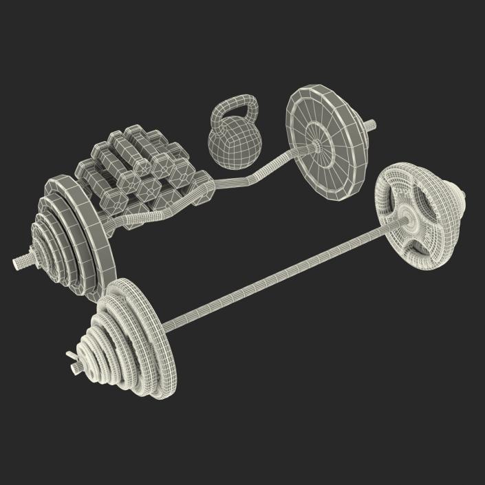 Weights and Dumbbells Collection 3D