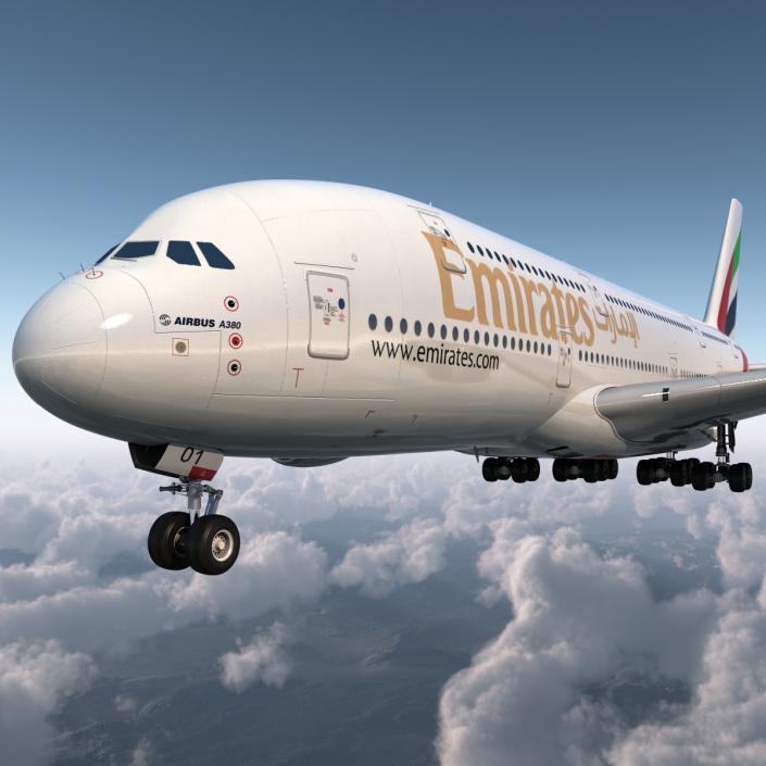 Airbus A380-900 Emirates 3D model