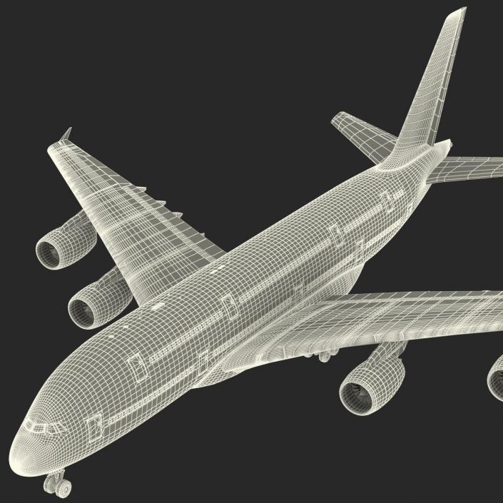 3D Airbus A380-900 Singapore Airlines Rigged