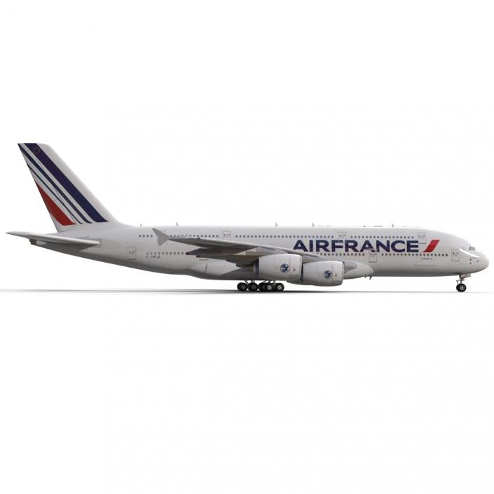 3D Airbus A380-900 Air France Rigged model