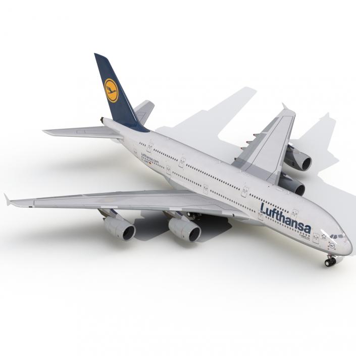 Airbus A380-900 Lufthansa Rigged 3D