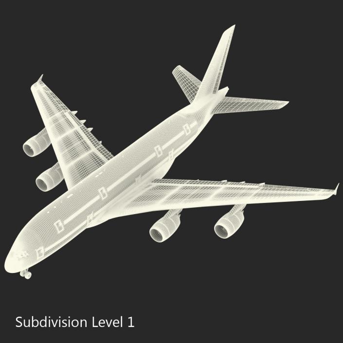 Airbus A380-900 Lufthansa Rigged 3D