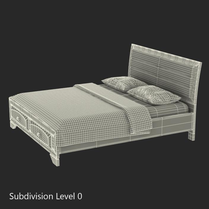 Queen Bed 3D model