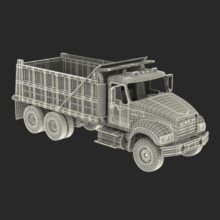 3D Dump Truck Mack Simple Interior