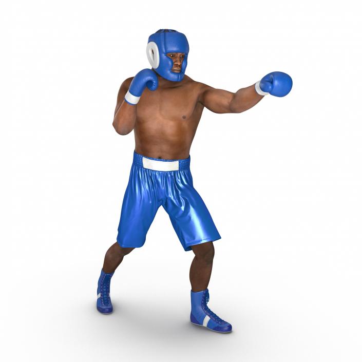 African American Boxer Pose 3 3D model