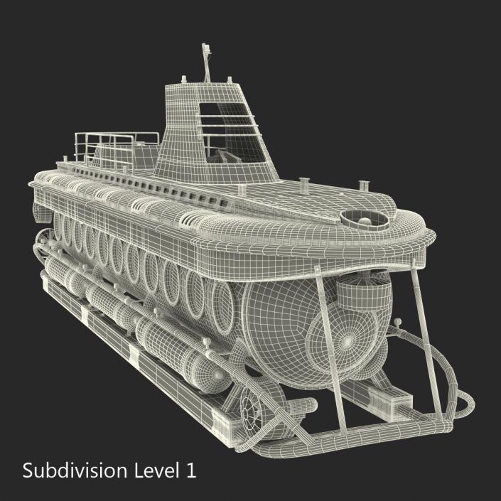 3D Tourist Submarine Mark V Rigged