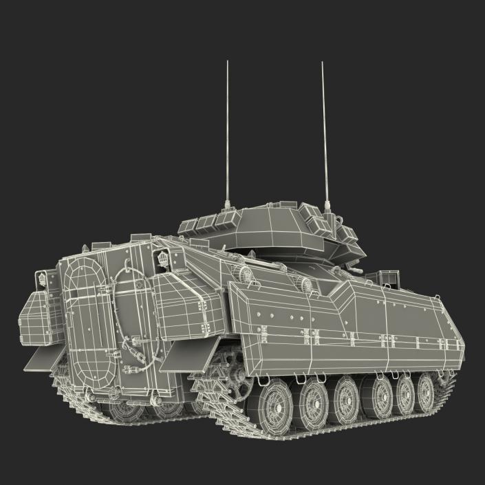 3D Infantry Fighting Vehicle Bradley M2 Rigged Camo model