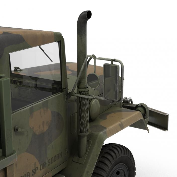 3D Military Cargo Truck m35a2 Rigged Camo model