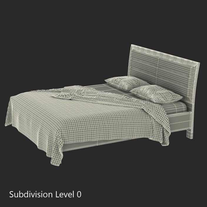 3D Queen Bed 3