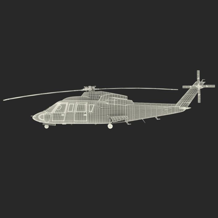 3D model Helicopter Sikorsky s76 Rigged