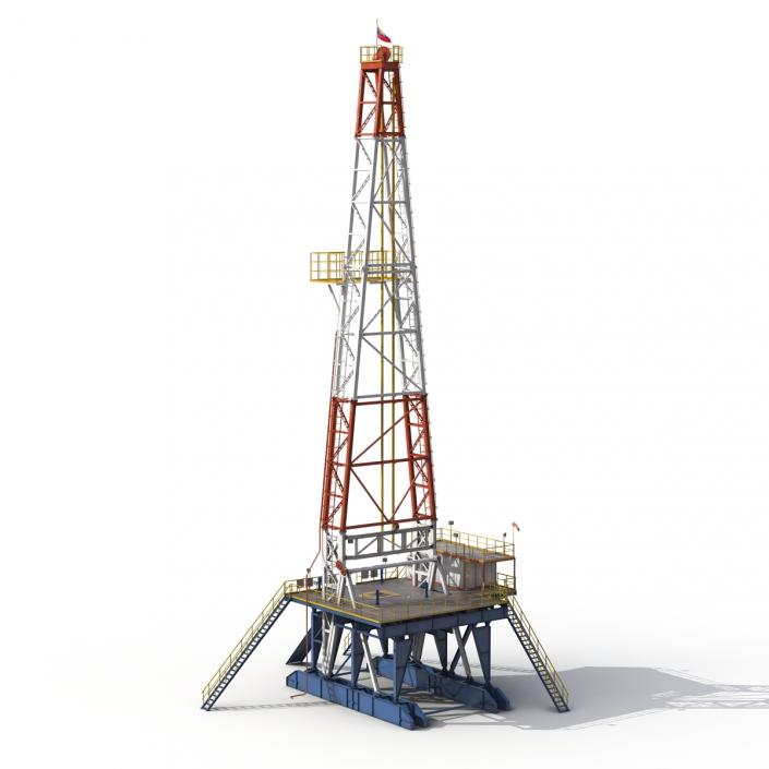 3D Fracking Gas Platform 2 model