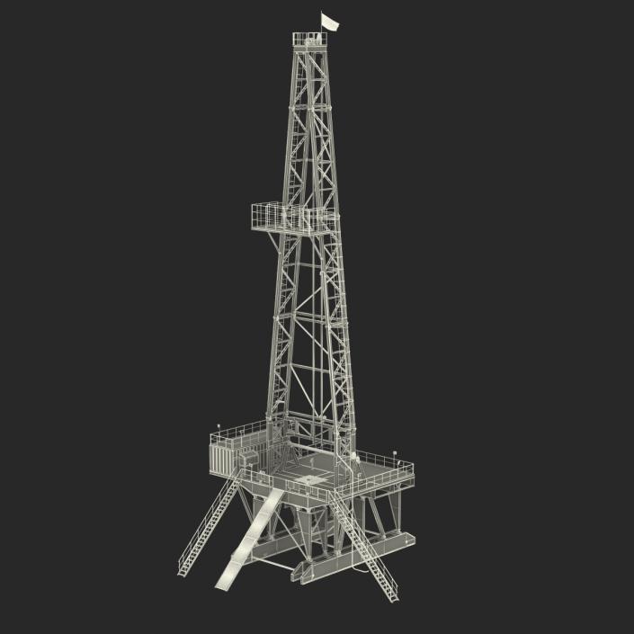 3D Fracking Gas Platform 2 model