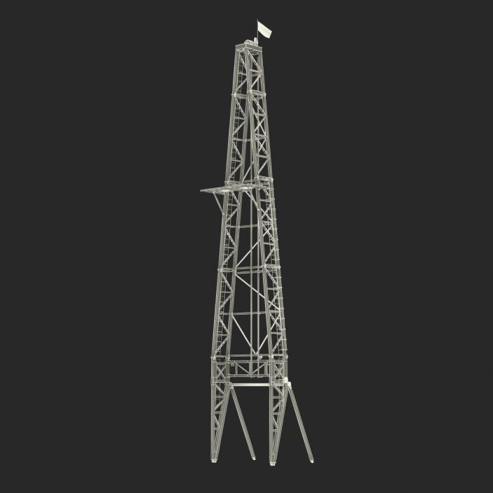 Fracking Gas Platform Tower 3D