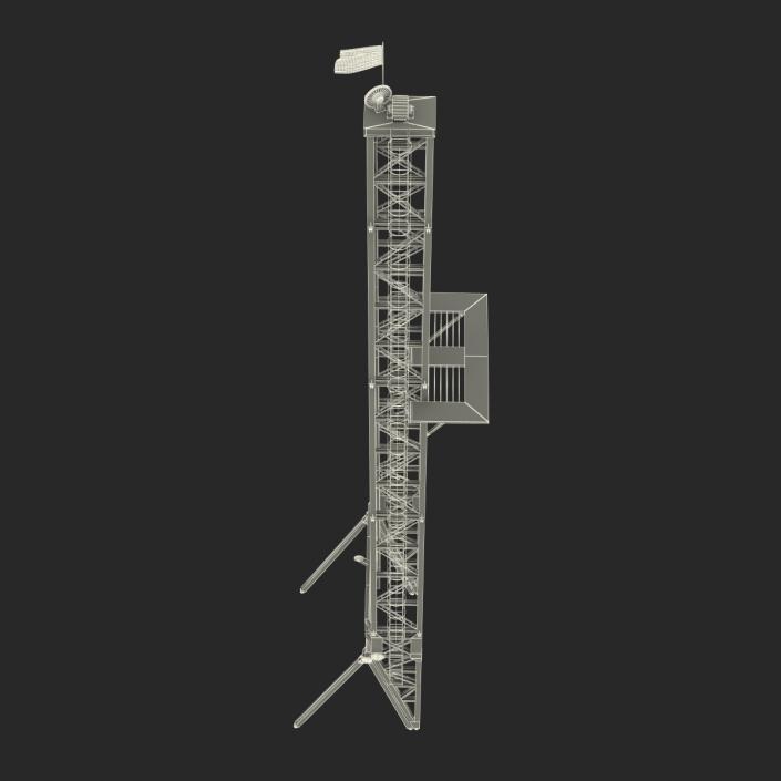 Fracking Gas Platform Tower 3D