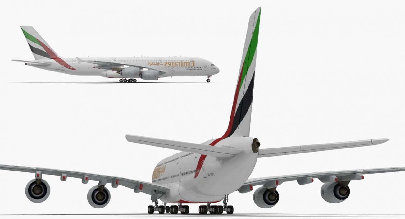 3D model Airbus A380-1000 Emirates
