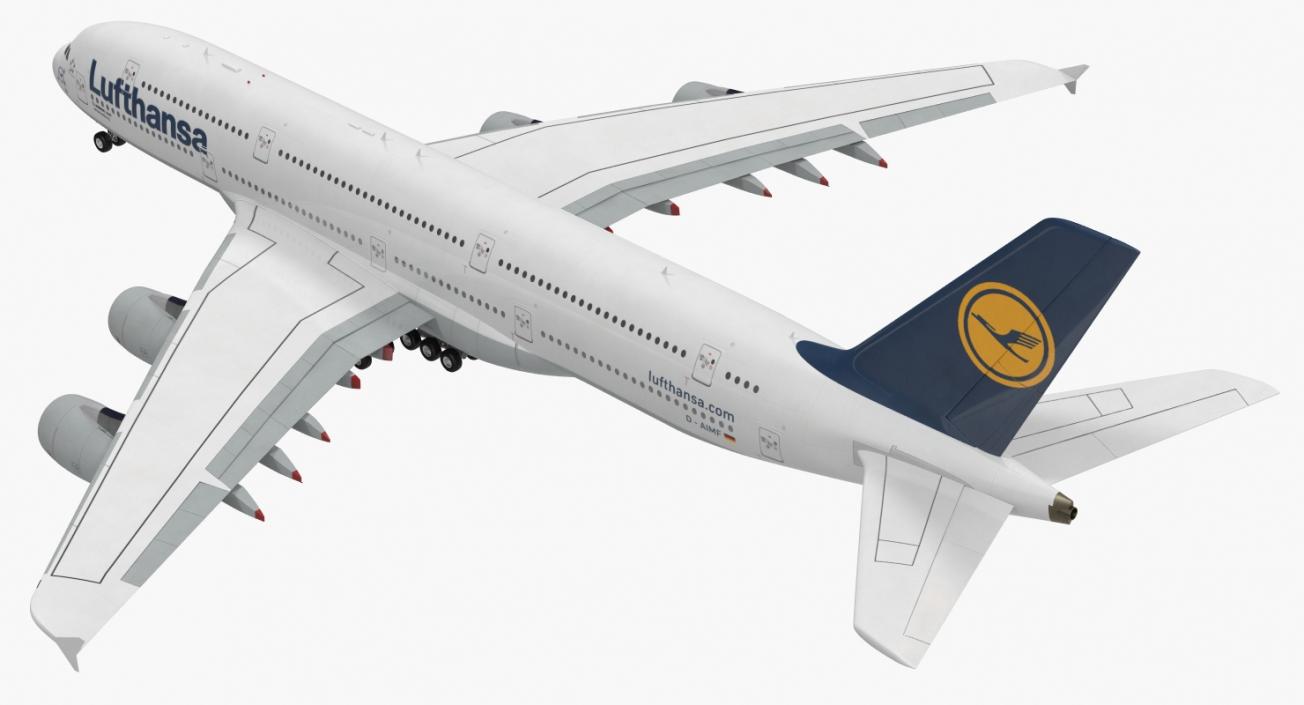 3D Airbus A380-1000 Lufthansa