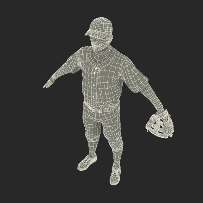 3D model Baseball Player Mets