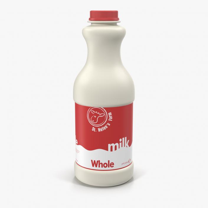3D Milk Bottles Collection model