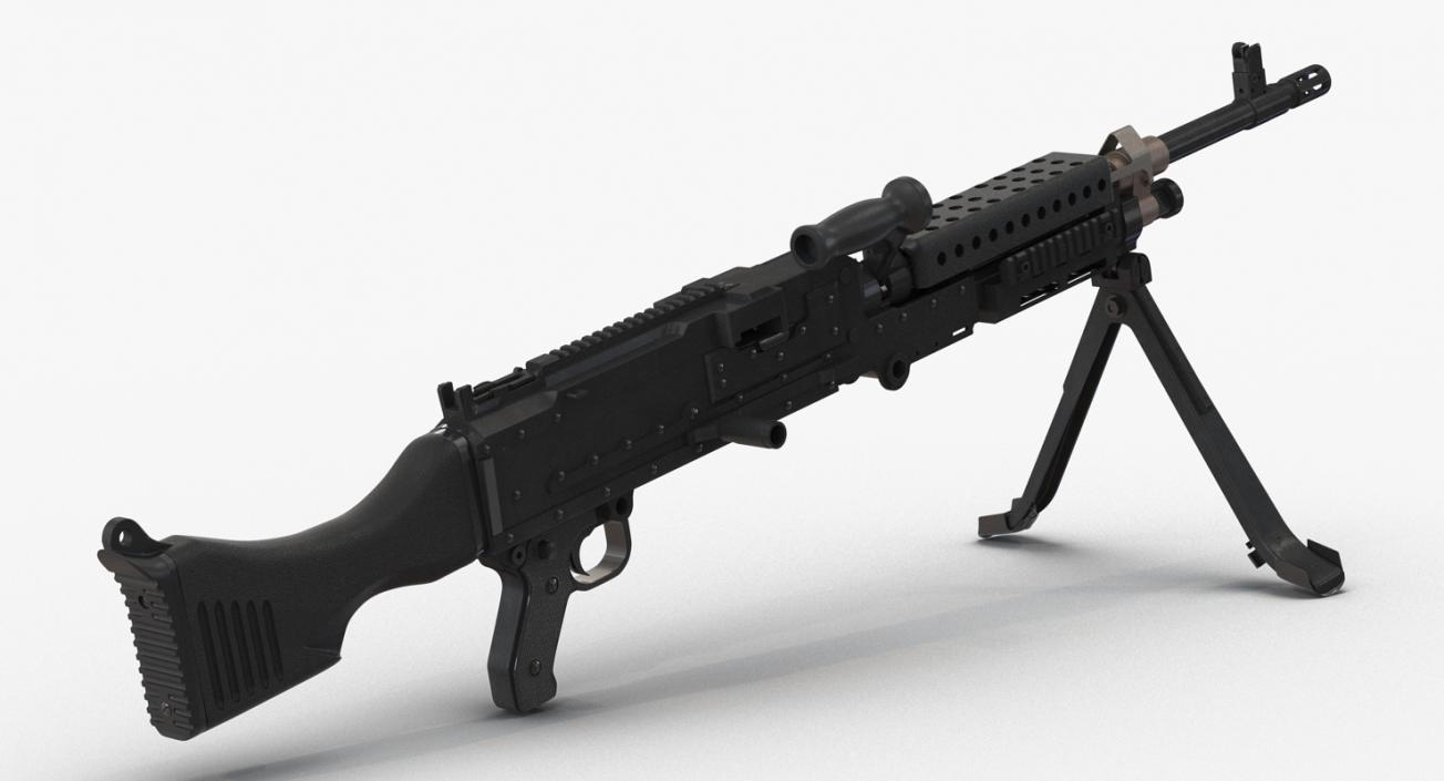 US Machine Gun M240 3D model