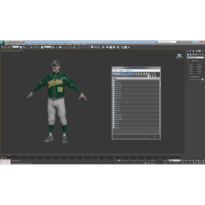 Baseball Player Athletics 2 3D