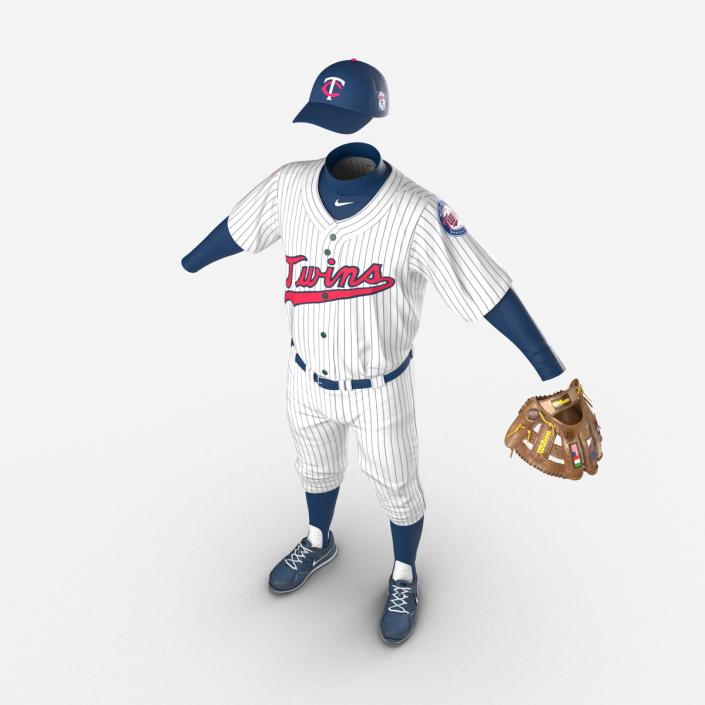 3D Baseball Player Outfit Twins model