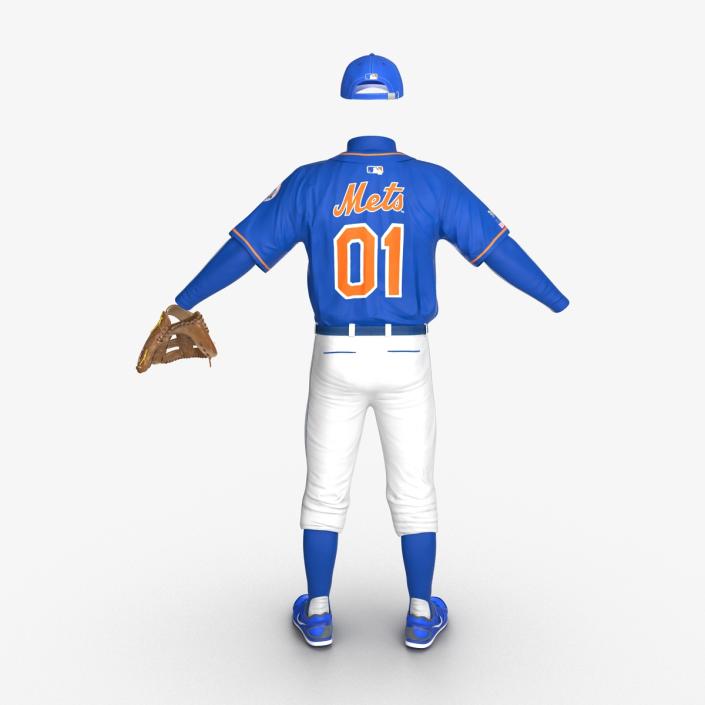 Baseball Player Outfit Mets 3D