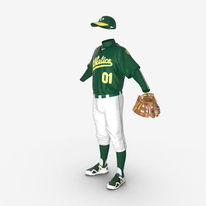Baseball Player Outfit Athletics 3D