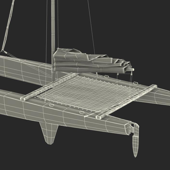 3D model Small Sail Catamaran