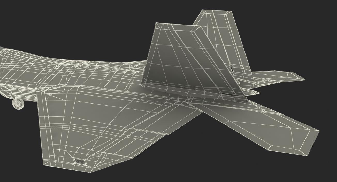 3D F-22 Raptor Rigged model