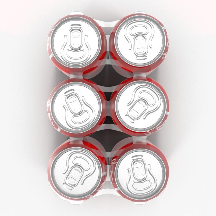 3D Six Pack of Cans Coca-Cola