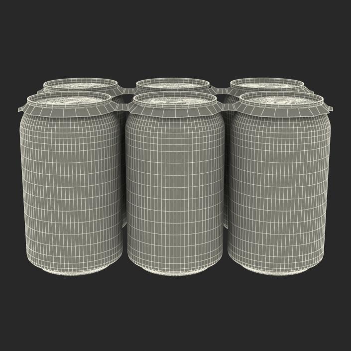 Six Pack of Cans Coca-Cola Light 3D