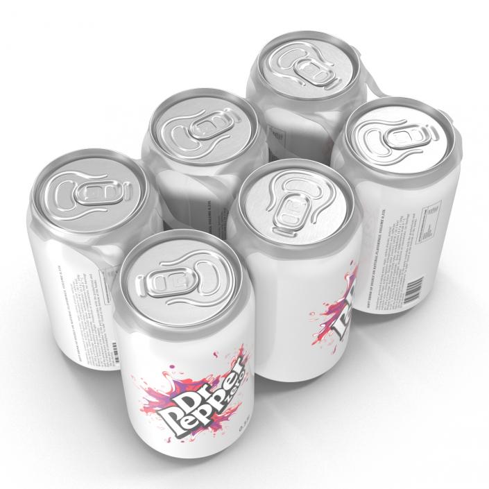 3D Six Pack of Cans Dr Pepper Zero