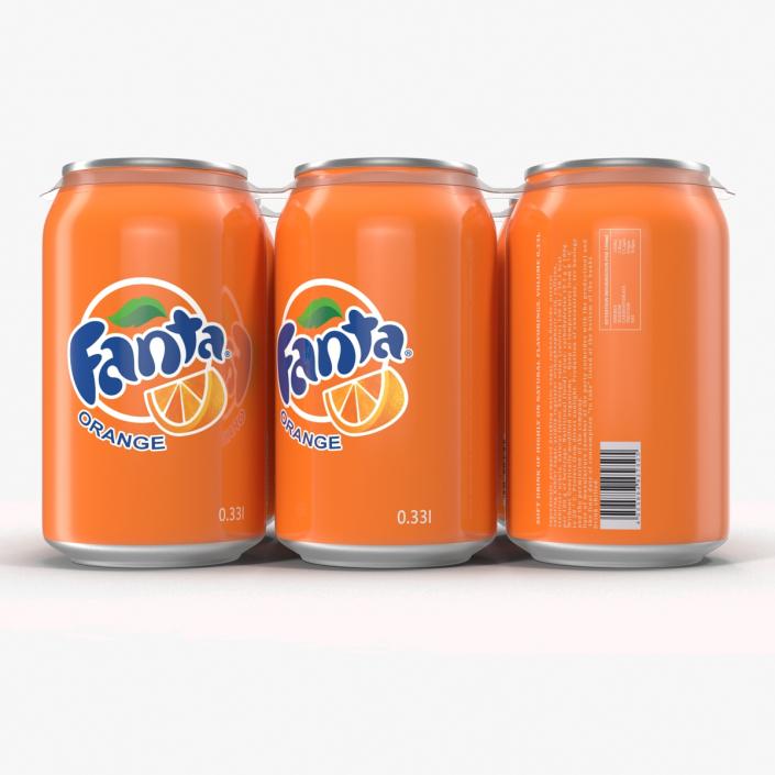 Six Pack of Cans Fanta 3D