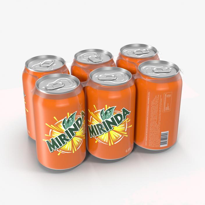 Six Pack of Cans Mirinda 3D model
