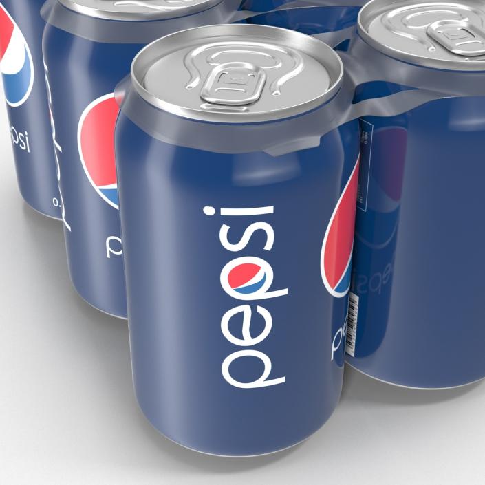 Six Pack of Cans Pepsi 3D