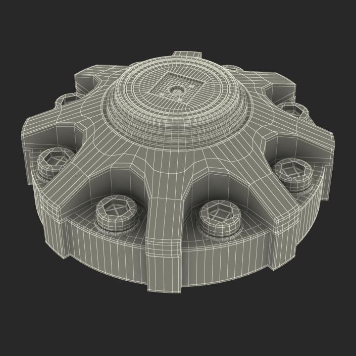 3D Industrial End Caps Set model
