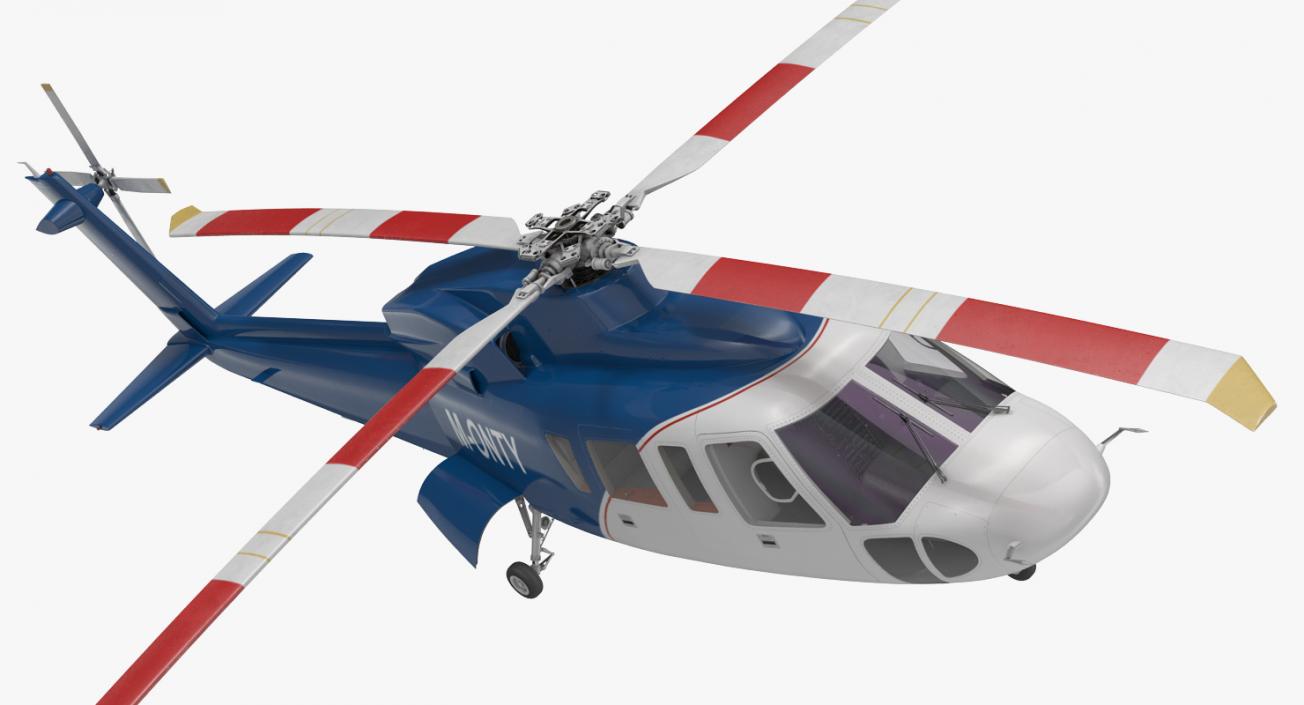 Sikorsky s76 Rigged 3D model