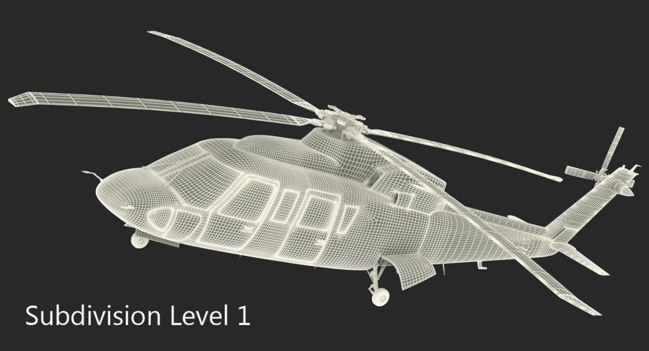 3D Utility Helicopter Sikorsky s76 Rigged model