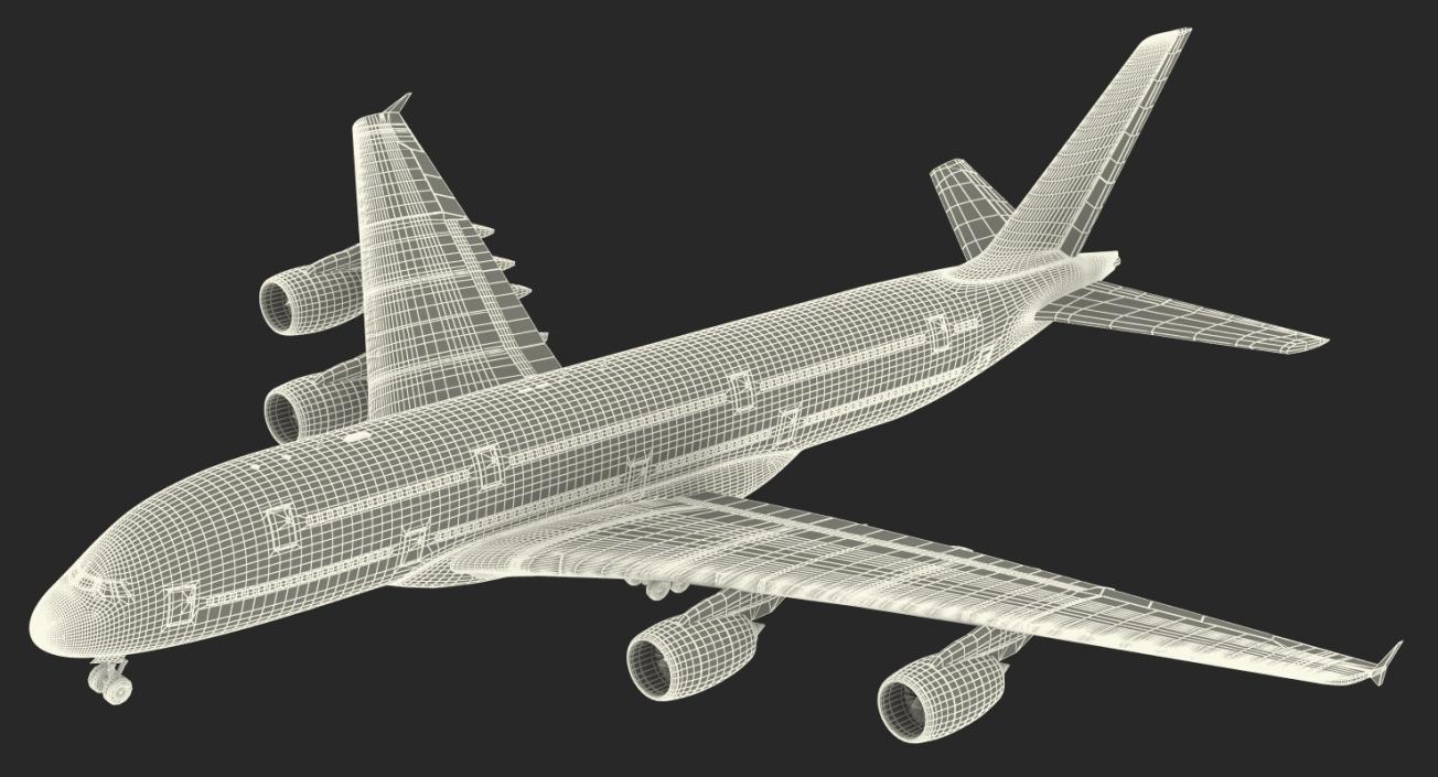 3D model Airbus A380-1000 Singapore Airlines