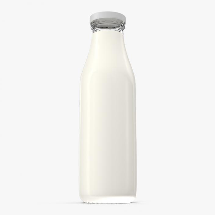 Milk Half Gallon Glass Bottle 3D model