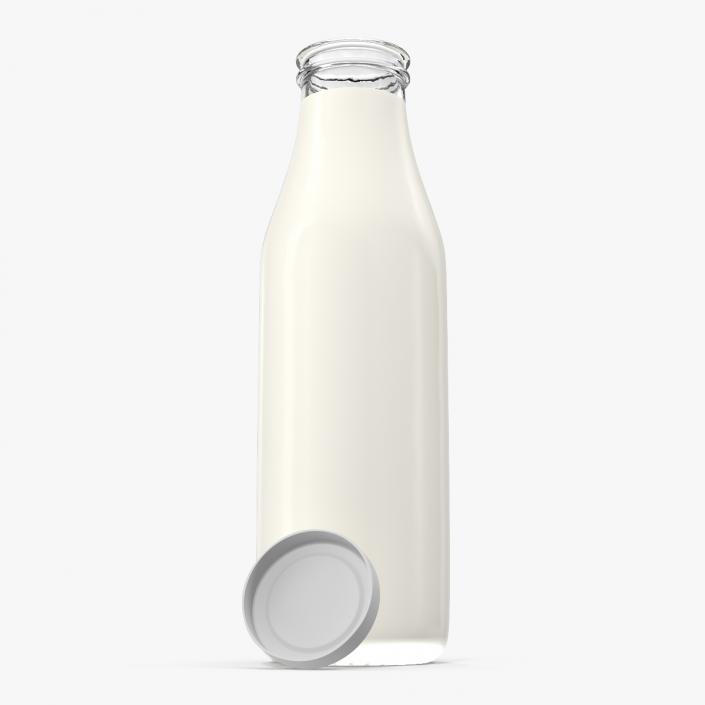 Milk Half Gallon Glass Bottle 3D model