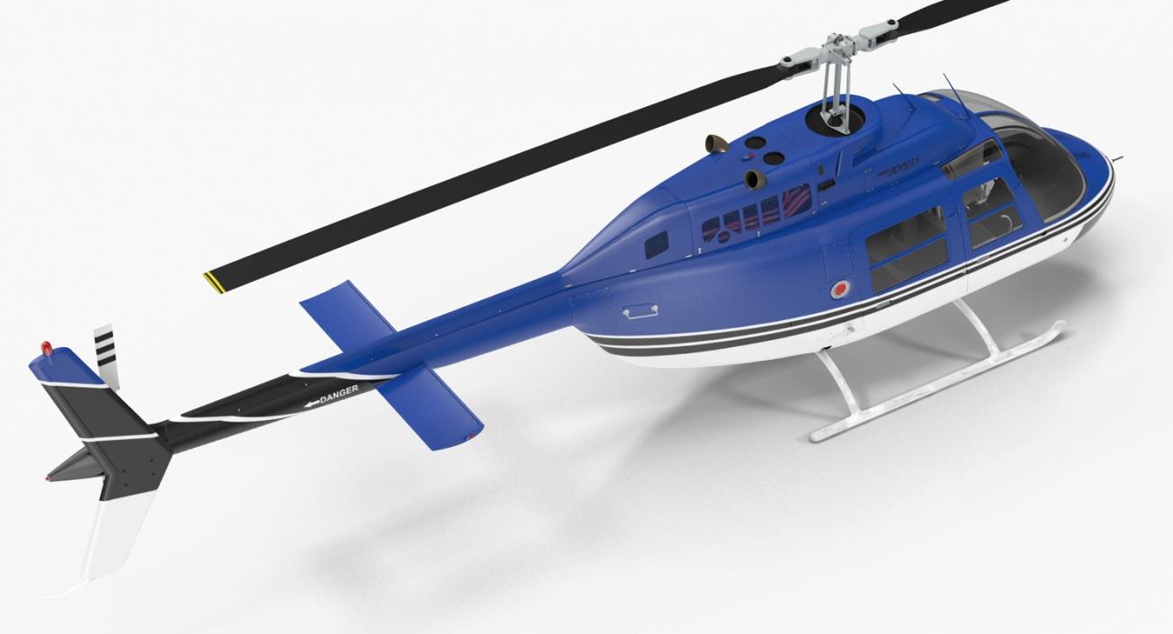 3D Bell 206 JetRanger model