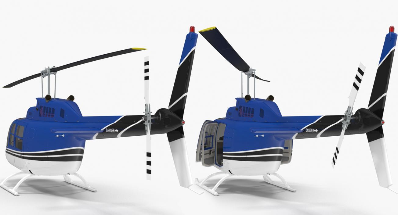 3D Bell 206 JetRanger model