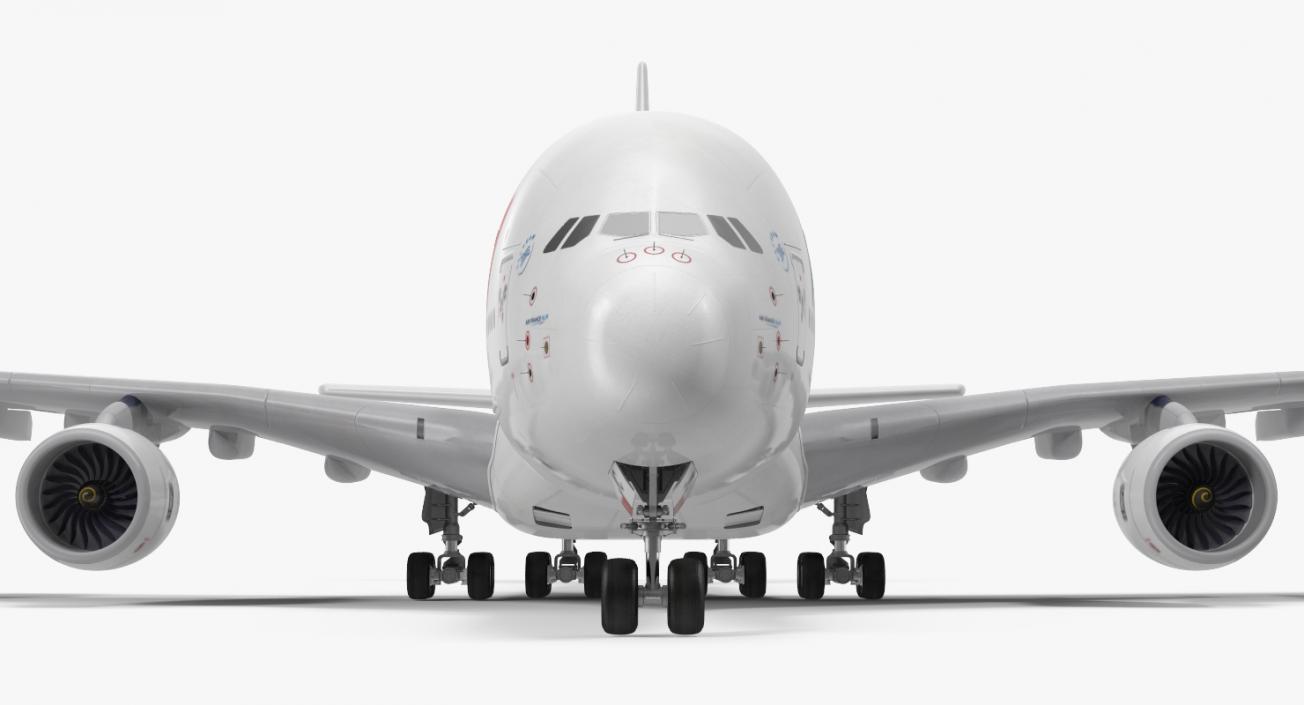 Airbus A380-1000 Air France Rigged 3D model