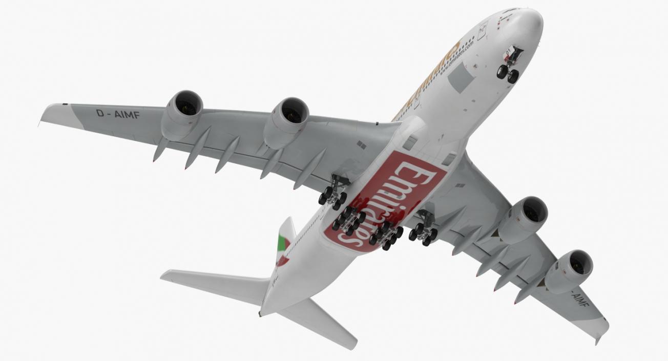 Airbus A380-1000 Emirates Rigged 3D