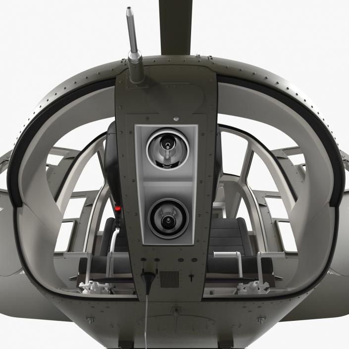 3D Bell 206 JetRanger Italian Army Rigged model