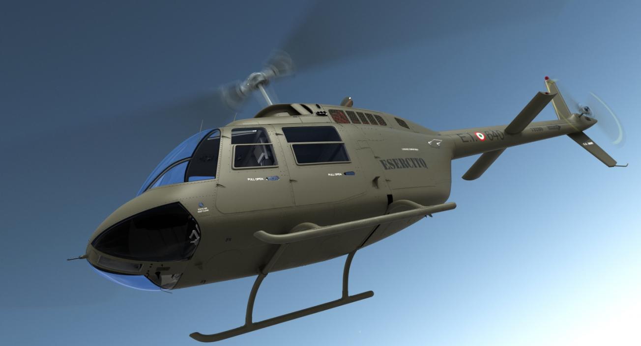 3D Bell 206 JetRanger Italian Army