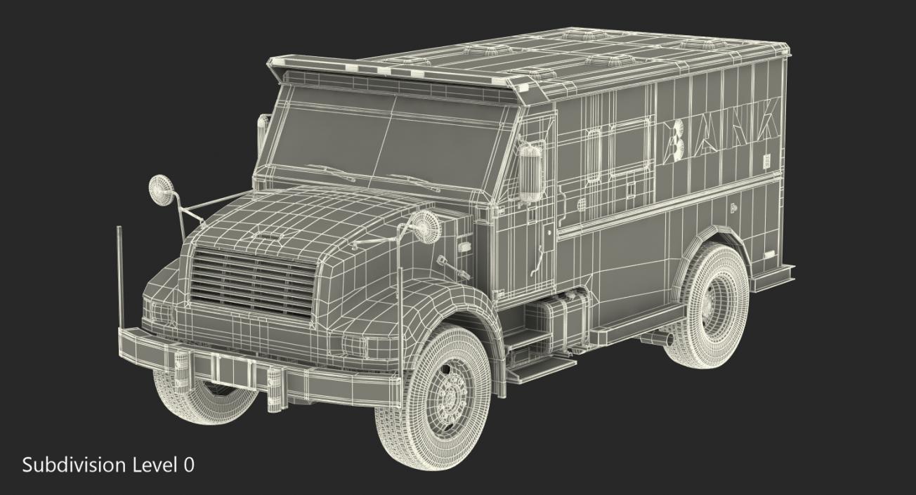 Bank Armored Car 2 Simple Interior 3D model