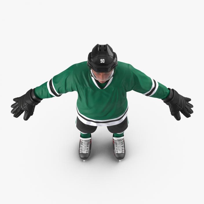 3D Hockey Player Generic Rigged model