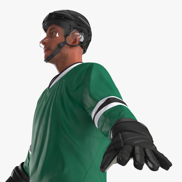 3D Hockey Player Generic Rigged model